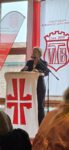 Neujahrsempfang im Pfarrsaal St. Margareta, die 1. Vorsitzende Karin Weichert