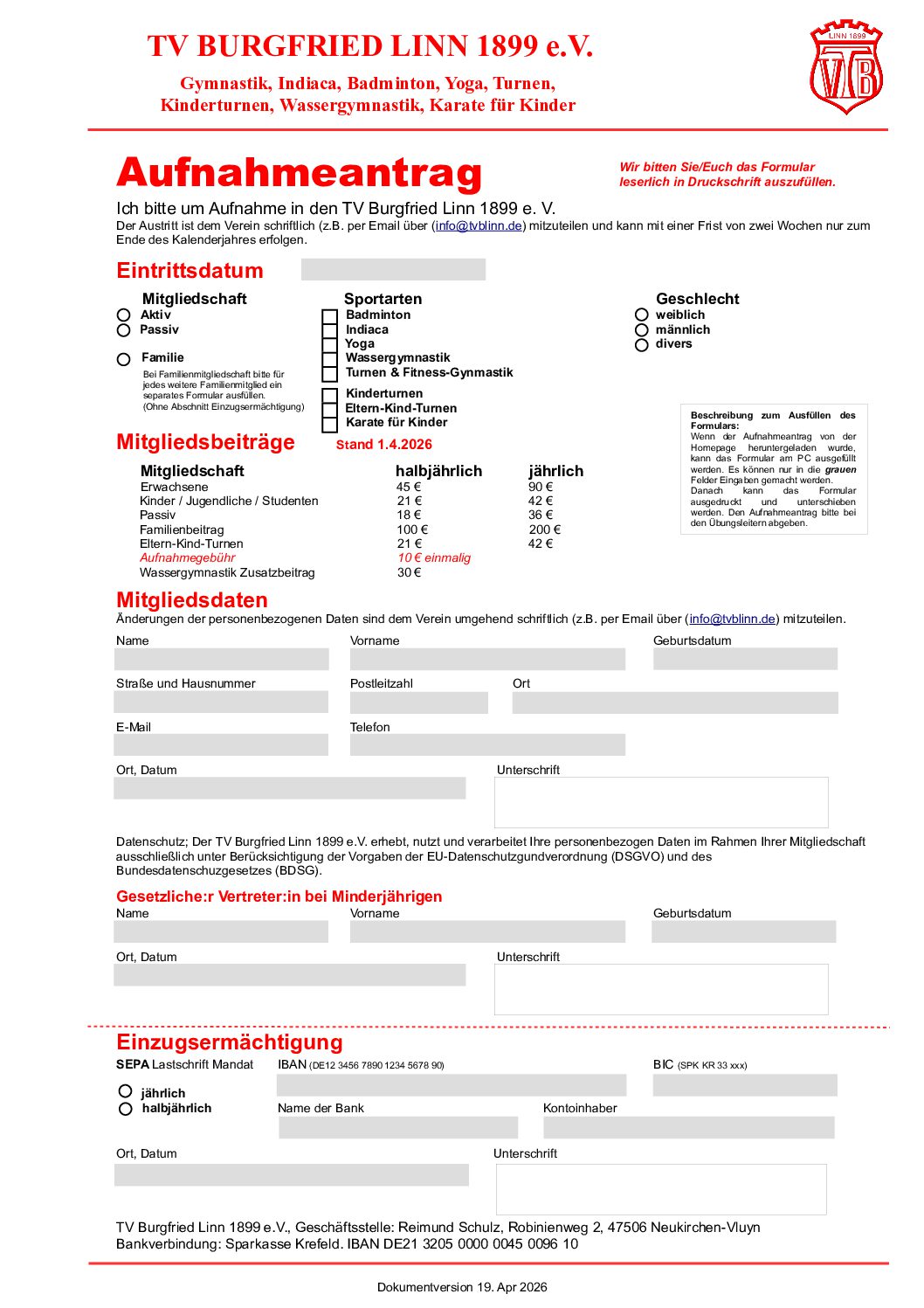 Aufnahmeantrag 2026-April